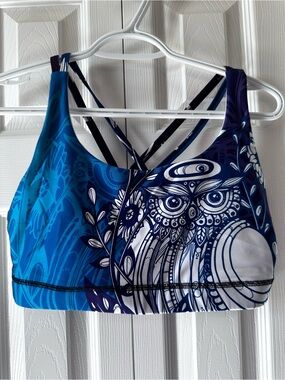 Blue Owl Print Sports Bra - Women's Intimates & Sleepwear